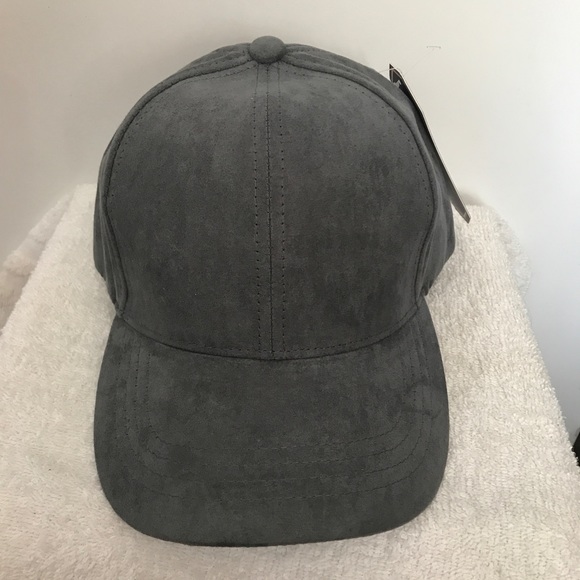 grey suede cap